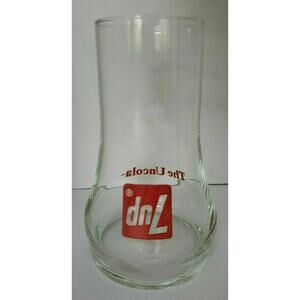 Vintage 1970's 7UP The UnCola Upside Down Drinking Glasses 16oz MS